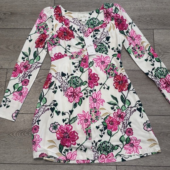 Lilly Pulitzer Pants - Lilly Pulitzer Anne Skirted Romper Coconut Safari Sanctuary Womens Small Floral